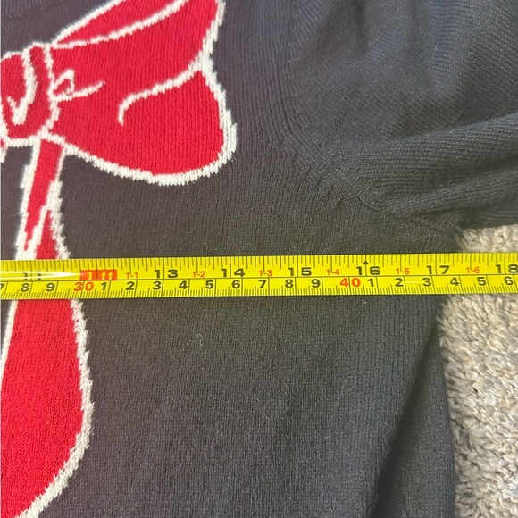 Tommy Hilfiger Sweater Long-Sleeve Bow Crew-Neck Small lightweight Christmas - Picture 7 of 8